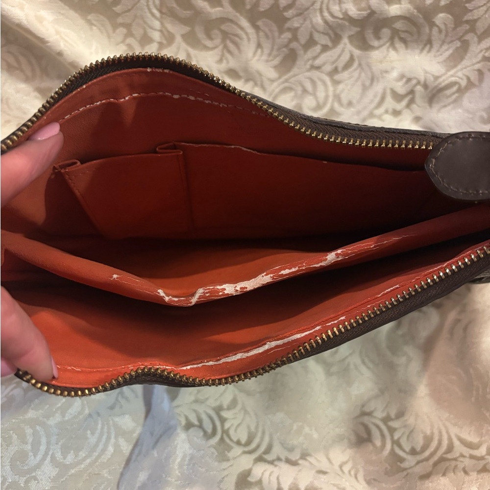 Brown Checkered Shoulder Bag - Picture 2 of 3